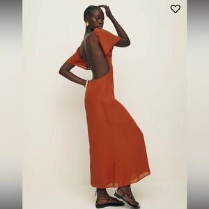 NWT ✨ Reformation Coralie Dress in Blood Orange Size 4